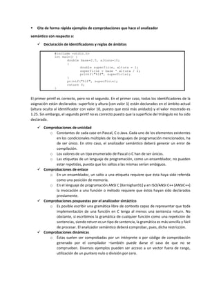 Taller analisis semantico | PDF