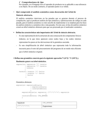 Taller análisis sintáctico | PDF