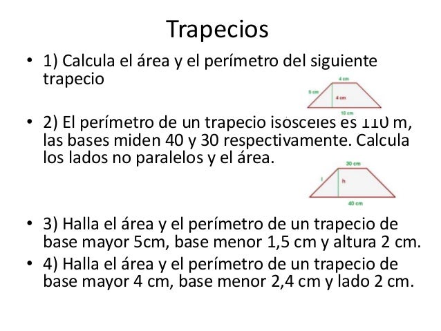 El Perimetro De Un Trapecio Isosceles Es 110