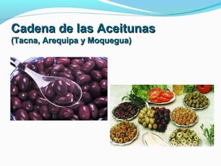 Cadena ddee llaass AAcceeiittuunnaass 
((TTaaccnnaa,, AArreeqquuiippaa yy MMooqquueegguuaa)) 
 