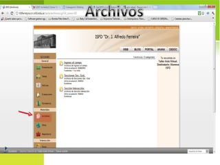 Taller aula virtual secciones
