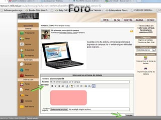 Taller aula virtual secciones