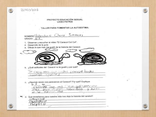 TALLER AUTOESTIMA PREESCOLAR Y PRIMARIA