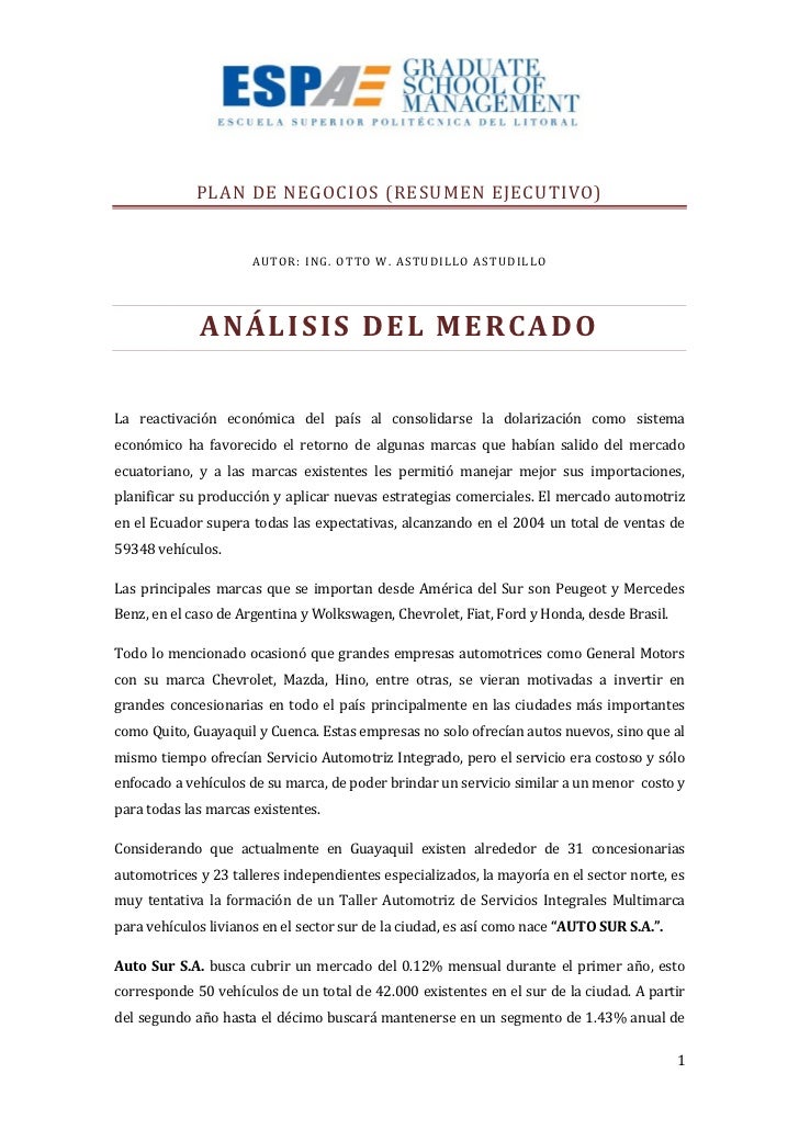 formatos de resumen ejecutivo