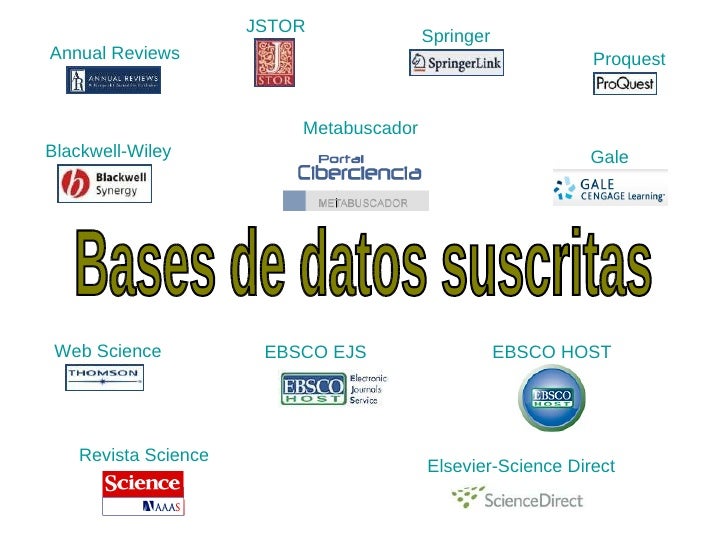 Resultado de imagen de PARA QUE SIRVEN LAS BASES DE DATOS SUSCRITAS"