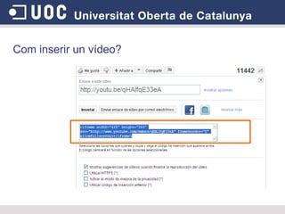 Com inserir un vídeo? 
