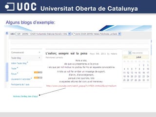 Alguns blogs d’exemple:   Activeu l'enllaç des d'aquí  