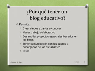 Taller básico de cómo crear un Blog | PPT