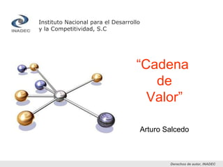 Instituto Nacional para el Desarrollo  y la Competitividad, S.C “ Cadena  de Valor” Arturo Salcedo 
