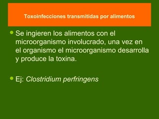 ETA
Manifestaciones clínicas más frecuentes
Corto período de incubación
1-2 días
Intoxicaciones: Horas
Cuadro clínico ga...