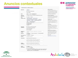 Anuncios contextuales




 01/06/2010   Departamento de Marketing - Socialtec   27
 