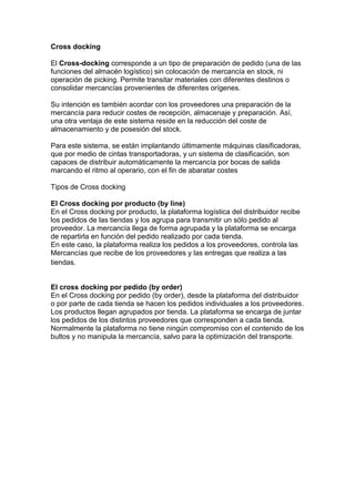 Taller cross docking