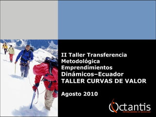 II Taller Transferencia Metodológica Emprendimientos  Dinámicos–Ecuador TALLER CURVAS DE VALOR Agosto 2010 