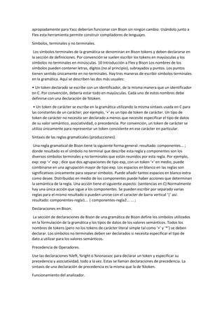 Taller de actividades de compiladores, Flex y Bison | PDF