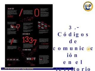3.-Códigos de comunic @ ción  en el  territorio digital 