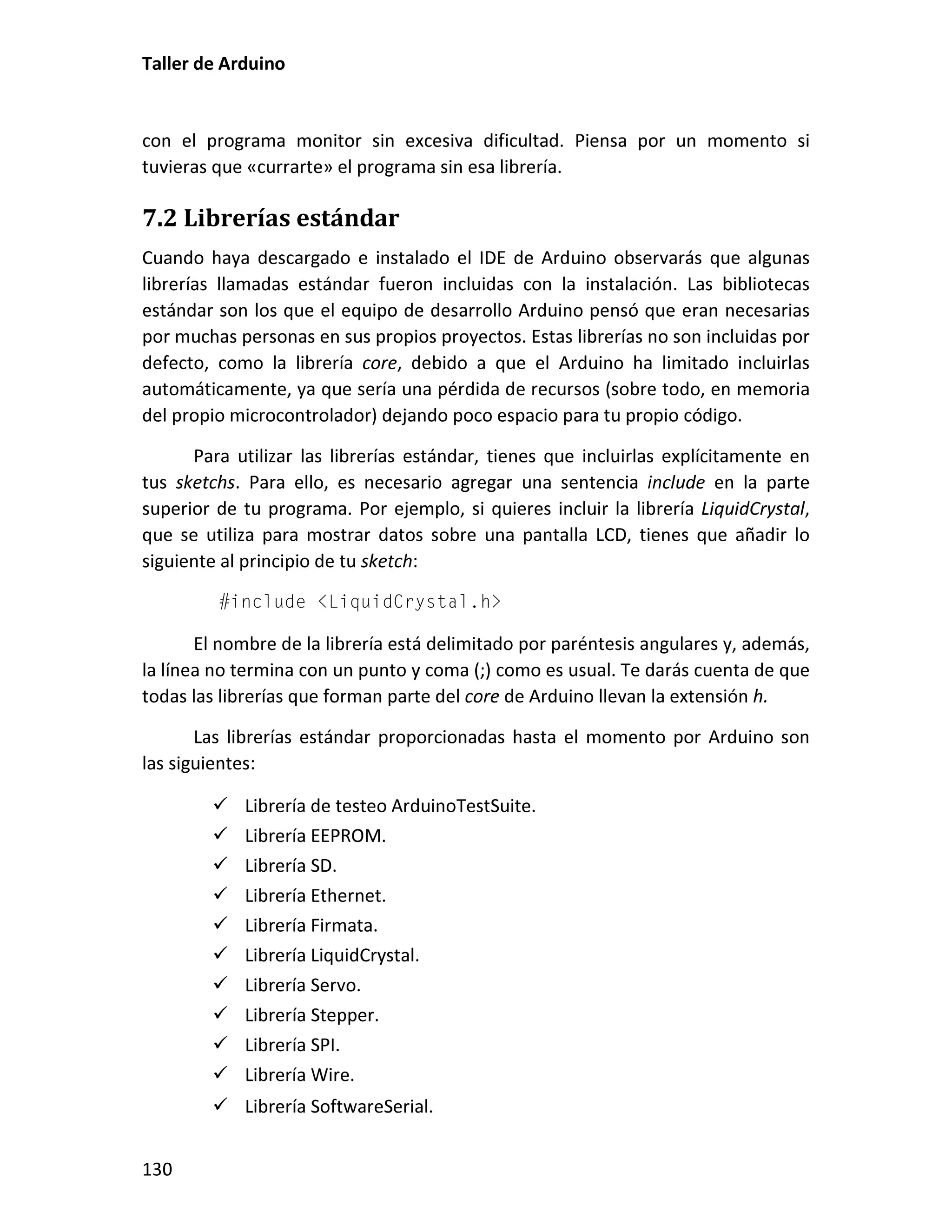 7.2 Librerías estándar
 