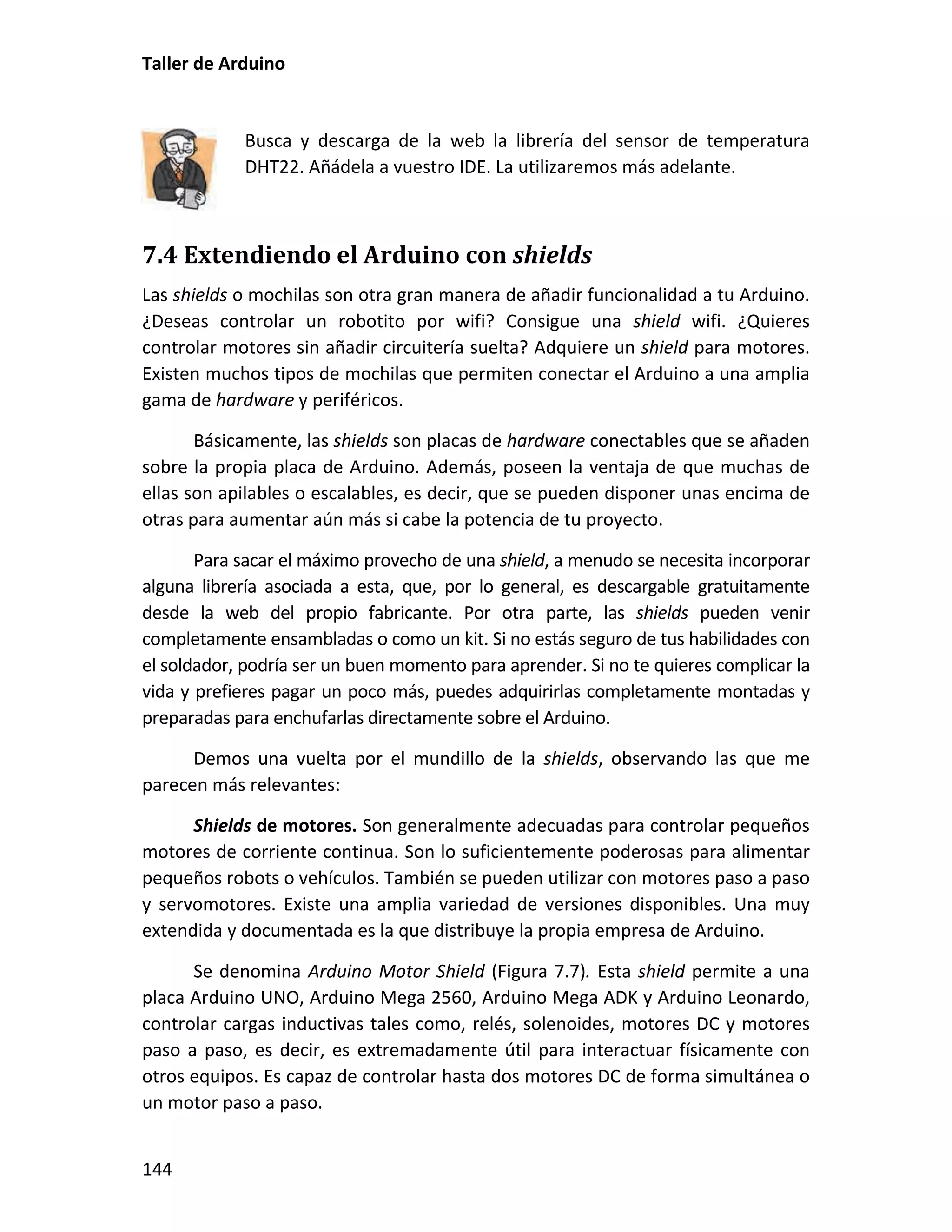 7.4 Extendiendo el Arduino con shields
 