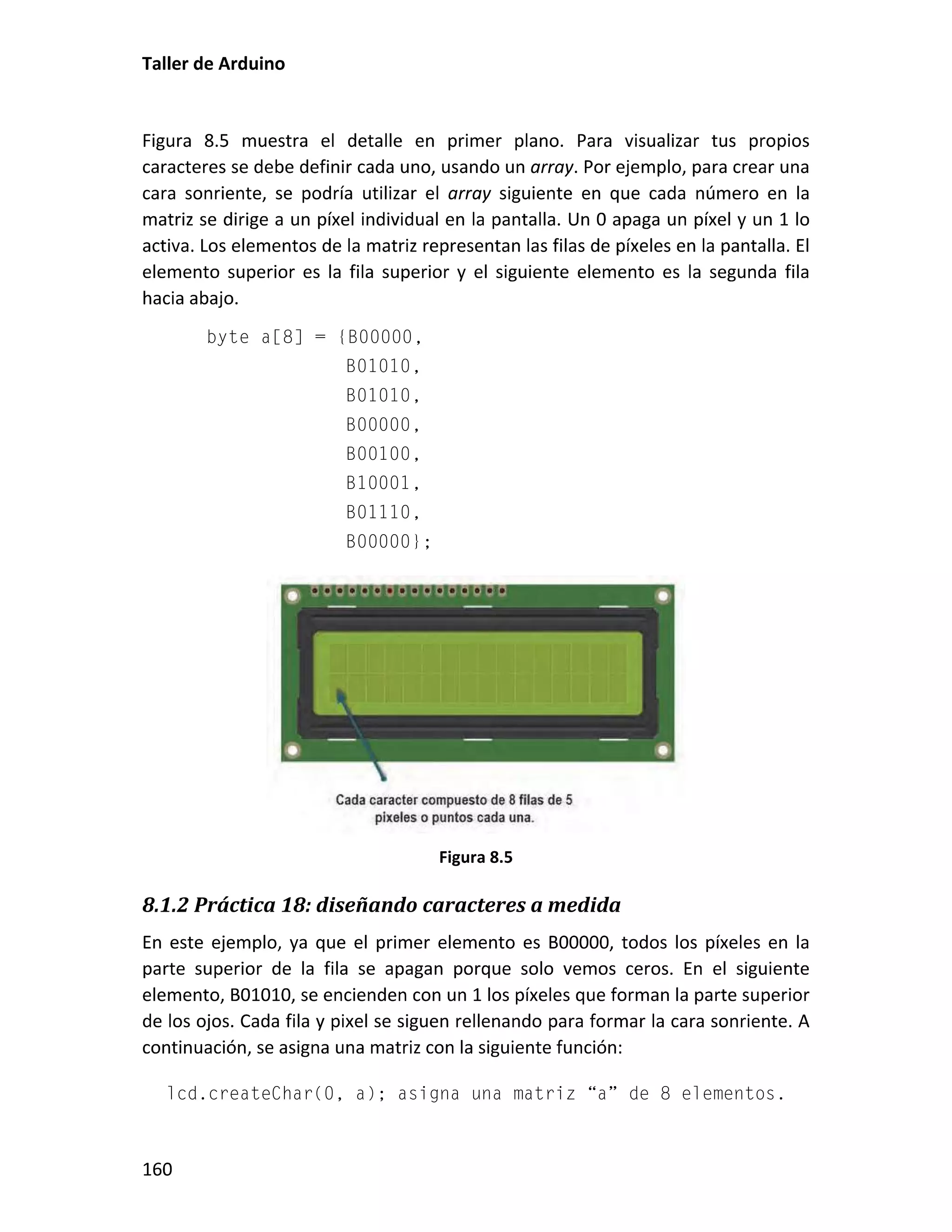 8.1.2 Práctica 18: diseñando caracteres a medida
 
