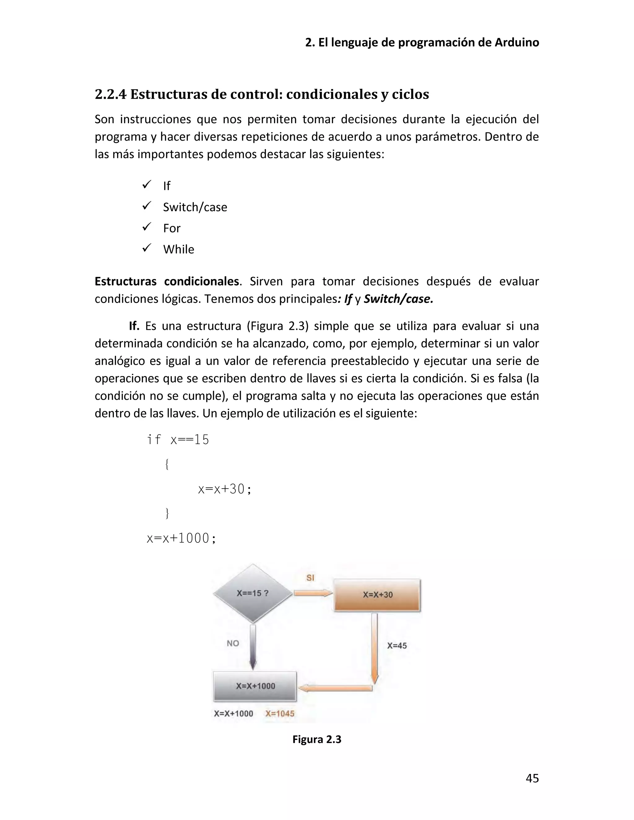 2.2.4 Estructuras de control: condicionales y ciclos
 