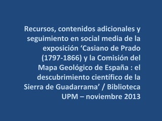 #tallerdeautores : seminario
para autores de publicaciones
científicas organizado por el
editor Springer y Biblioteca
UPM – Madrid, 14/11/2013
 