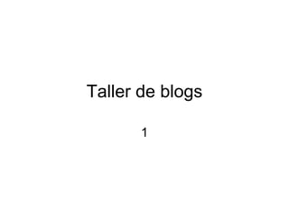 Taller de blogs 