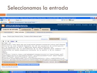 Seleccionamos la entrada 