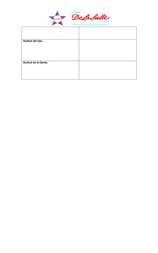 Actitud del hijo.




Actitud de la Gente.
 