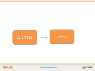 CLIENTES.   USUARIOS.
 