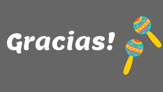 CREDITS: This presentation template was created
by Slidesgo, including icons by Flaticon, and
infographics & images by Freepik.
Gracias!
 