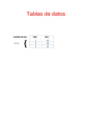 Tablas de datos
 