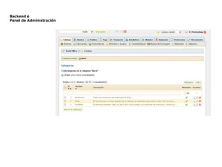 Backend ó  Panel de Administración 