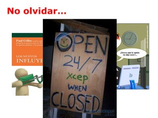 No olvidar… 