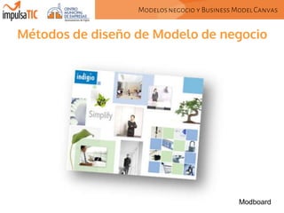 Modelos negocio y Business Model Canvas

Métodos de diseño de Modelo de negocio

Business Model Canvas

 