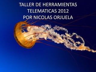 TALLER DE HERRAMIENTAS
   TELEMATICAS 2012
  POR NICOLAS ORJUELA
 