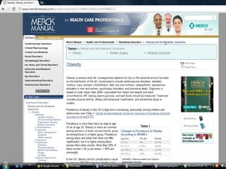 La grasa que debería acumularse en el tejido adiposo se agrega en otras partes del cuerpo, ocasionando taponamientos como enfermedades cardiovasculares, hipertensión arterial, hipercolesterolemia, diabetes y trastornos psicologicos. http://www.comidasanaynuritiva.com/2010/11/caracteristicas-de-la-obesidad/ http://3.bp.blogspot.com/_AlH3QQ90IgI/S8QRqtCyQ-I/AAAAAAAAACE/edxnBmf2jls/s1600/image002.jpg 