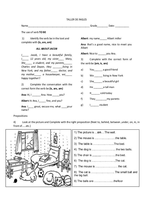 Review Of Verb Be Can Can T Prepositions And Demonstratives