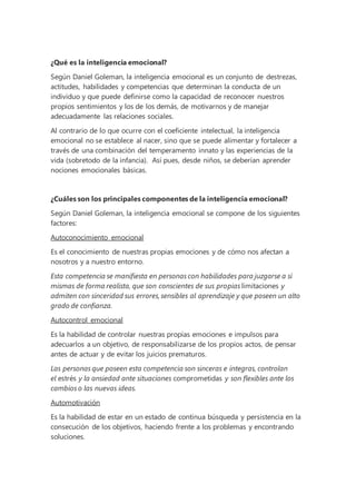 Taller de inteligencia emocional para adultos | DOCX