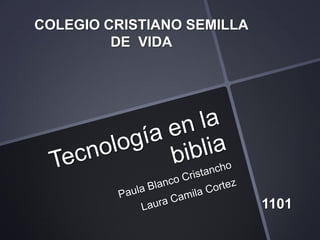 COLEGIO CRISTIANO SEMILLA
         DE VIDA




                            1101
 