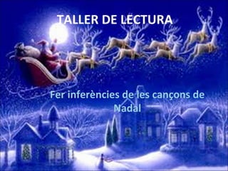 TALLER DE LECTURA

Fer inferències de les cançons de
Nadal

 