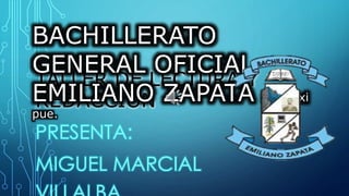 TALLER DE LECTURA Y
REDACCIÓN
PRESENTA:
MIGUEL MARCIAL
BACHILLERATO
GENERAL OFICIAL
EMILIANO ZAPATA altepexi
pue.
 