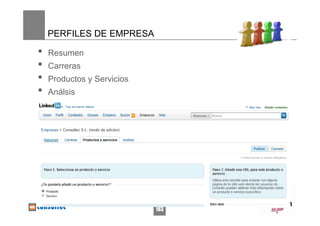 PERFILES DE EMPRESA

•   Resumen
•   Carreras
•   Productos y Servicios
•   Análsis




                            183
 