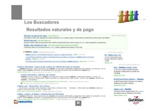 Los Buscadores
Resultados naturales y de pago




                                 62
                      62
 