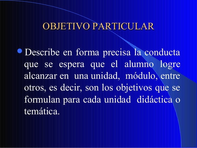 Taller de objetivos 2013
