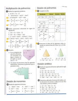 Taller de operaciones con expresiones algebraicas | DOCX