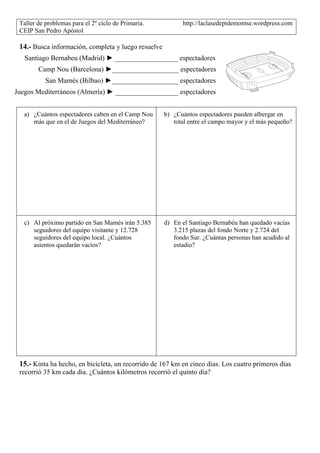 Taller de problemas 2º ciclo Parte I | PDF