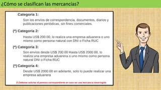 ¿Cómo se clasifican las mercancías?
 