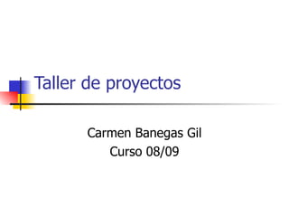 Taller de proyectos Carmen Banegas Gil Curso 08/09 
