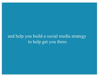 and help you build a social media strategy
to help get you there.
 