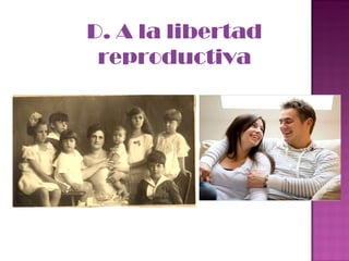 D. A la libertad reproductiva 