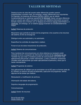 Taller de sistemas bryan melo